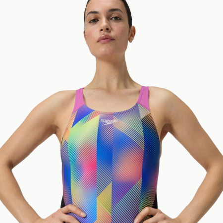 Купальник Speedo Allover Digital Rrdbreaker (Женский; 40 (52); черный/мультиколор)